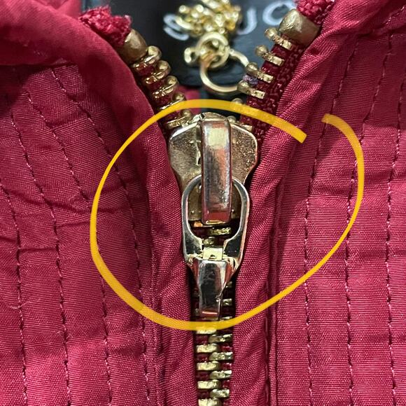 St. John Quilted Zip Front Jacket - Red - Large - Picture 6 of 13